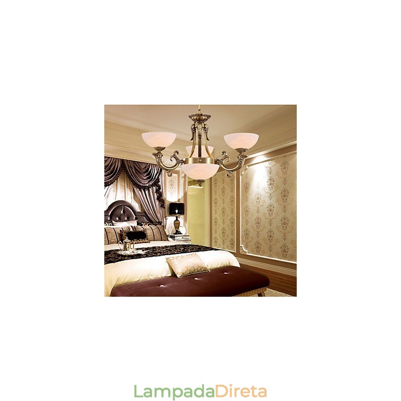 Jane Marble iluminação Art Copper Lamp