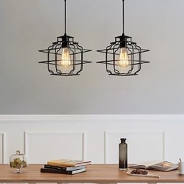 Luminária pendente de metal com design retrô