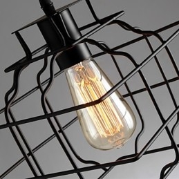Luminária pendente de metal com design retrô