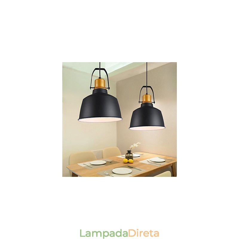 Luminária pendente retrô Metal Café luminárias pendentes