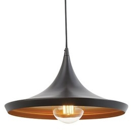 Pendente de luz retrô vintage Tom Dixon design preto pintura pingente de luz luzes