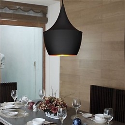 Luminária pendente retrô vintage Tom Dixon design preto branco tipo café luminárias pendentes