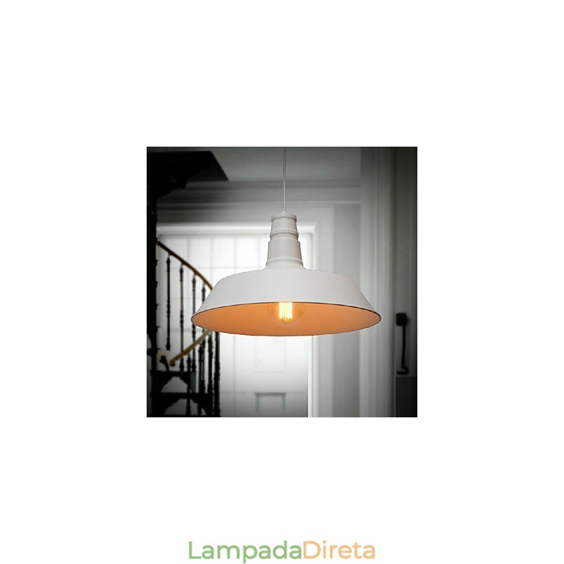 Luminária pendente de metal com design retrô