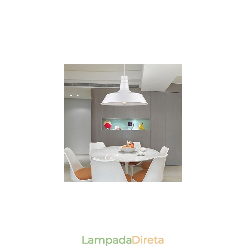 Luminária pendente de metal com design retrô