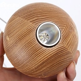 Luminárias pendentes estilo mini lanterna madeira bambu