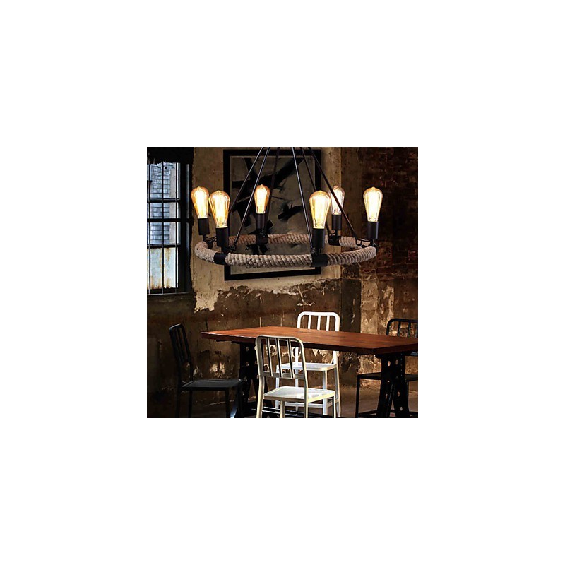 Lustre Pendente Mini Estilo Rústico Lodge Metal