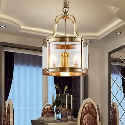 Luminárias pendentes Cristal Mini Estilo Tradicional Clássico Metal