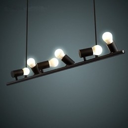 Luminária pendente de metal com pintura estilo retrô vintage mini