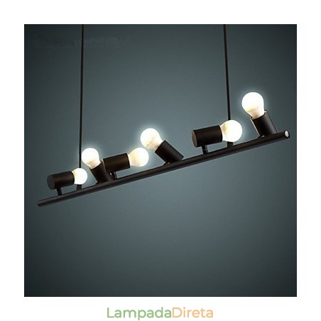 Luminária pendente de metal com pintura estilo retrô vintage mini Luminária pendente de metal com pintura estilo retrô vintage mini
