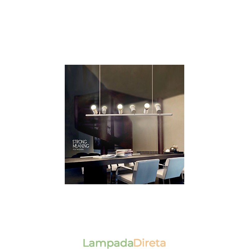 Luminária pendente de metal com pintura estilo retrô vintage mini