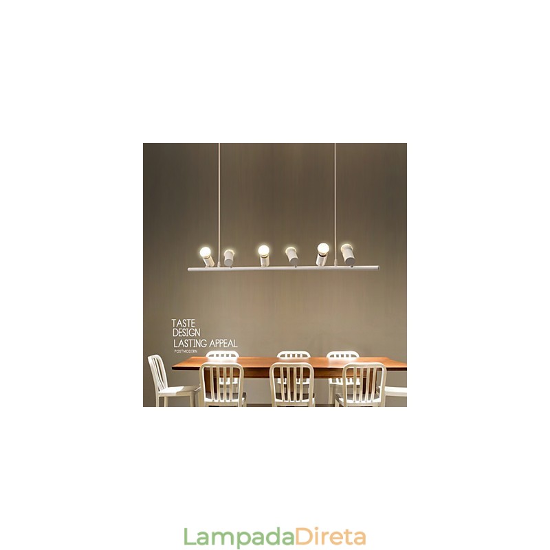 Luminária pendente de metal com pintura estilo retrô vintage mini
