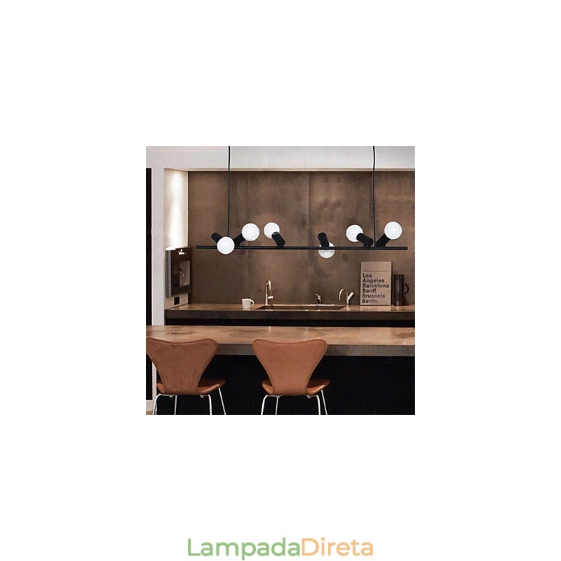 Luminária pendente de metal com pintura estilo retrô vintage mini