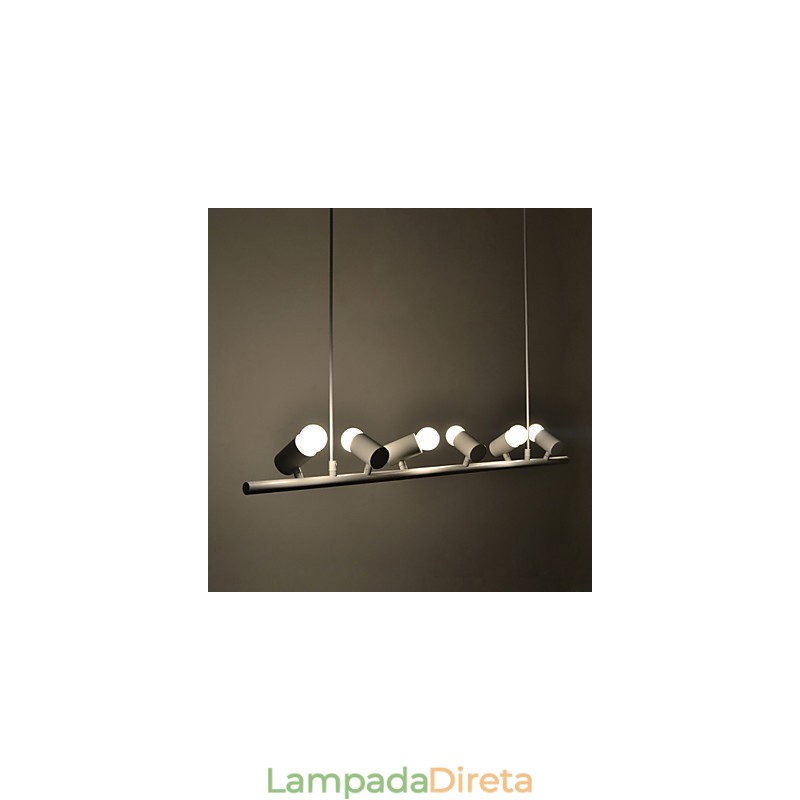 Luminária pendente de metal com pintura estilo retrô vintage mini