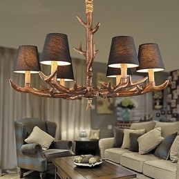 Lustre Pendente Luz Vintage Resina