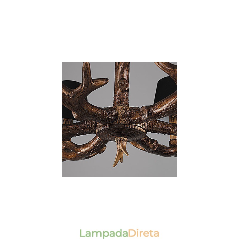 Lustre Pendente Luz Vintage Resina