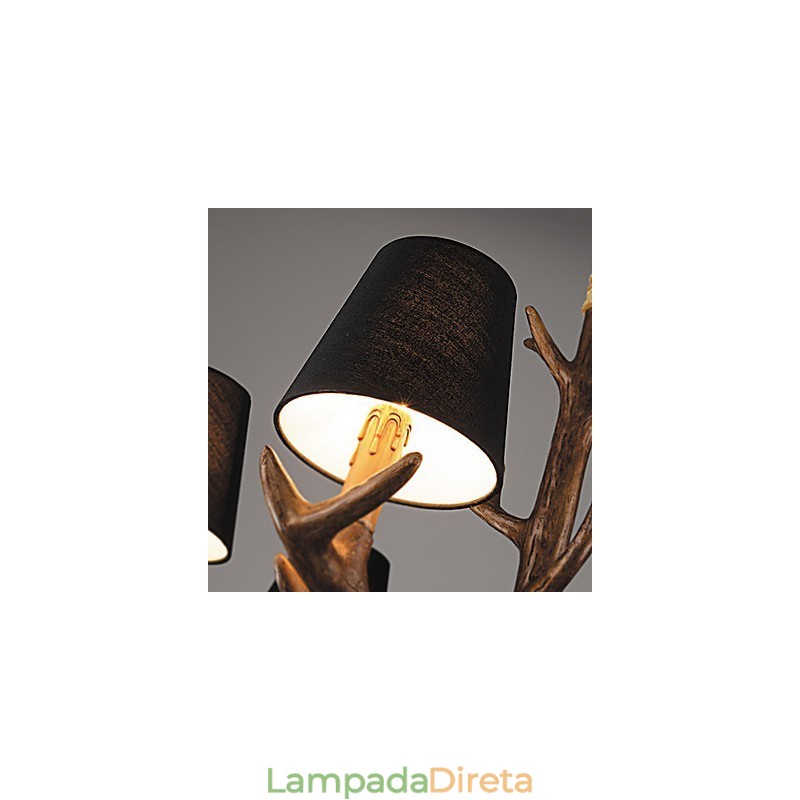 Lustre Pendente Luz Vintage Resina