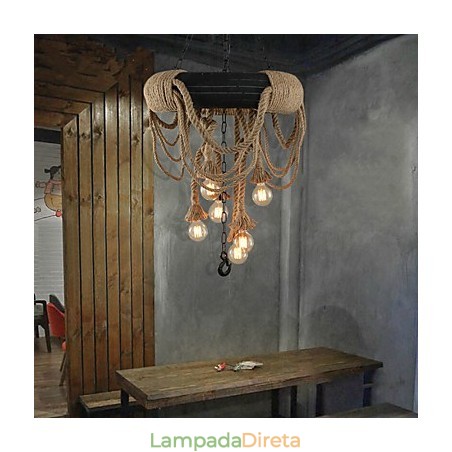 Luminárias pendentes estilo mini rústico lodge plástico Luminárias pendentes estilo mini rústico lodge plástico