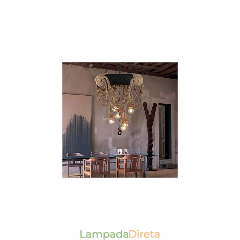 Luminárias pendentes estilo mini rústico lodge plástico
