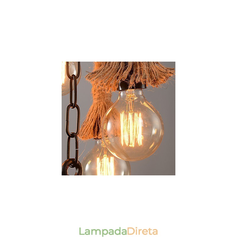 Luminárias pendentes estilo mini rústico lodge plástico