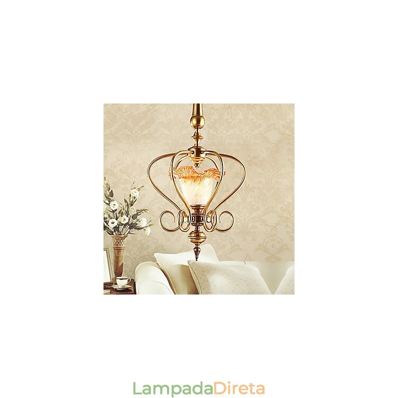 Luminárias pendentes estilo mini tradicional clássico metal