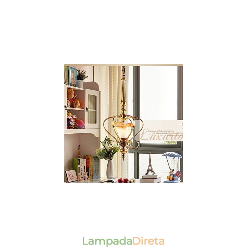 Luminárias pendentes estilo mini tradicional clássico metal