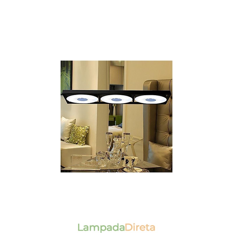Luminárias pendentes 3 luzes modernas simples artísticas