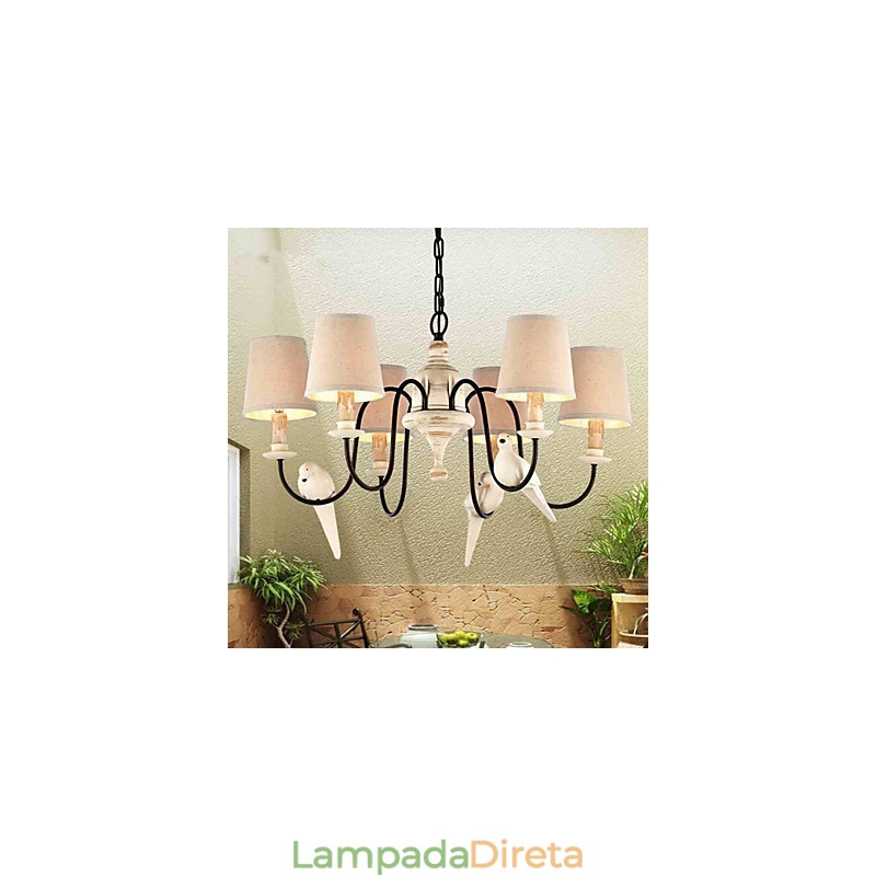 Lustre Pendente Luz Vintage Resina