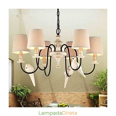 Lustre Pendente Luz Vintage Resina Lustre Pendente Luz Vintage Resina