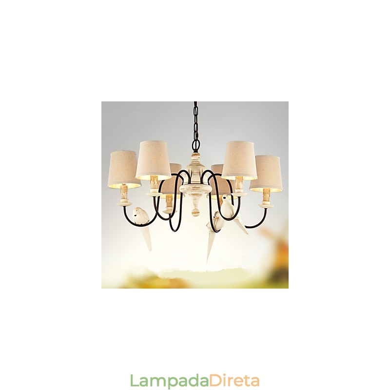 Lustre Pendente Luz Vintage Resina