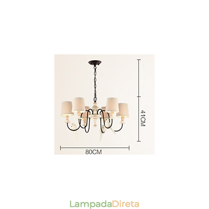 Lustre Pendente Luz Vintage Resina