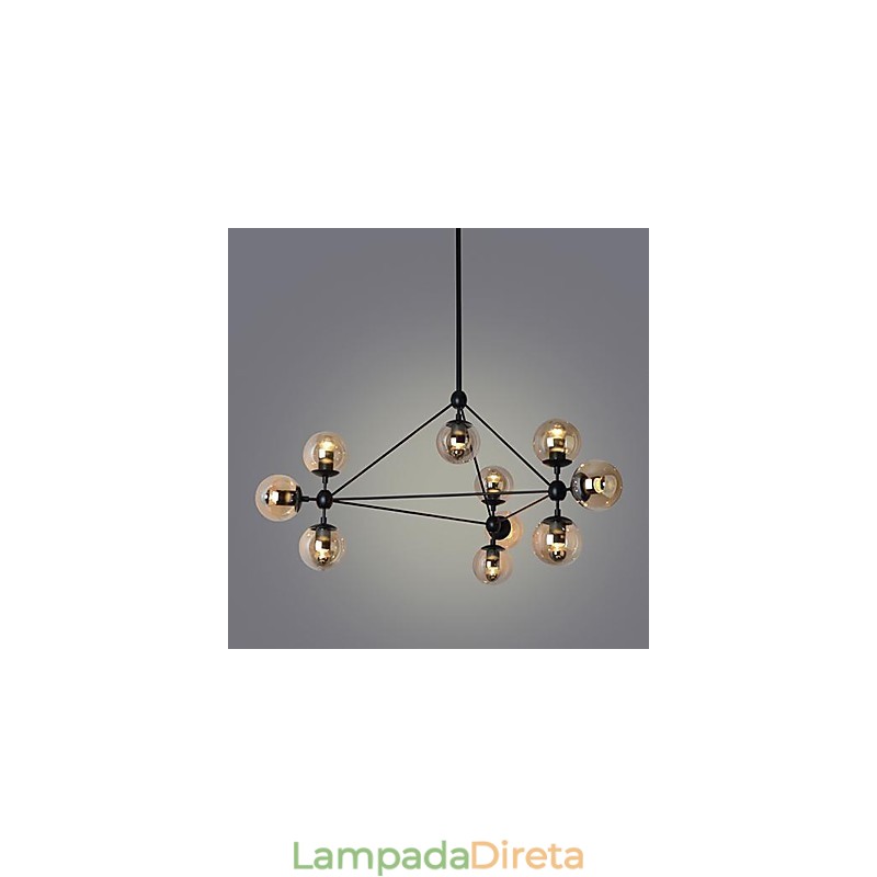 Luminárias pendentes 10 luzes simples modernas artísticas