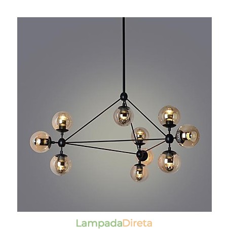 Luminárias pendentes 10 luzes simples modernas artísticas Luminárias pendentes 10 luzes simples modernas artísticas