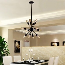 Lustre de ferro de vanguarda com 12 luzes