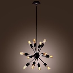 Lustre de ferro de vanguarda com 12 luzes