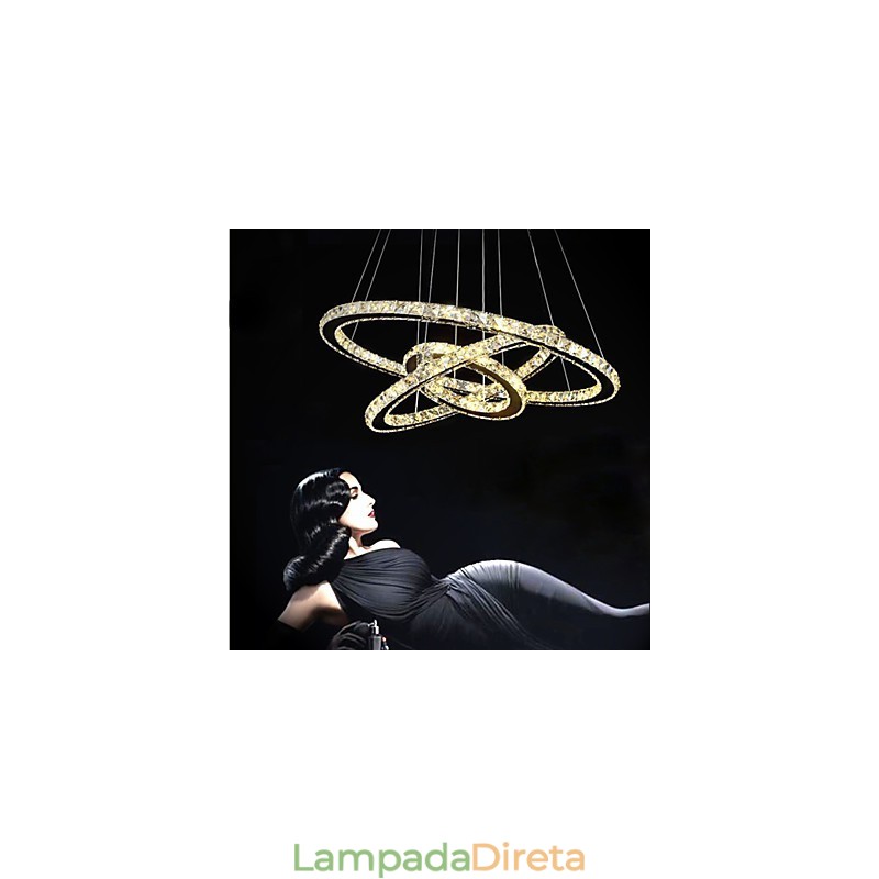 Luminárias pendentes Cristal Moderno Contemporâneo Metal