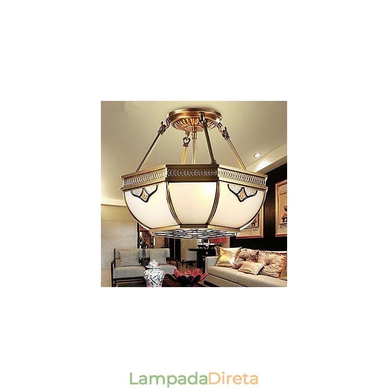 Luminárias pendentes Cristal Mini Estilo Tradicional Clássico Metal