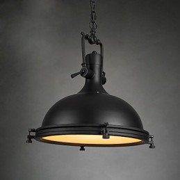 Luminária pendente industrial única, estilo loft, luminária pendente de metal vintage