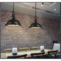Luminária pendente industrial única, estilo loft, luminária pendente de metal vintage