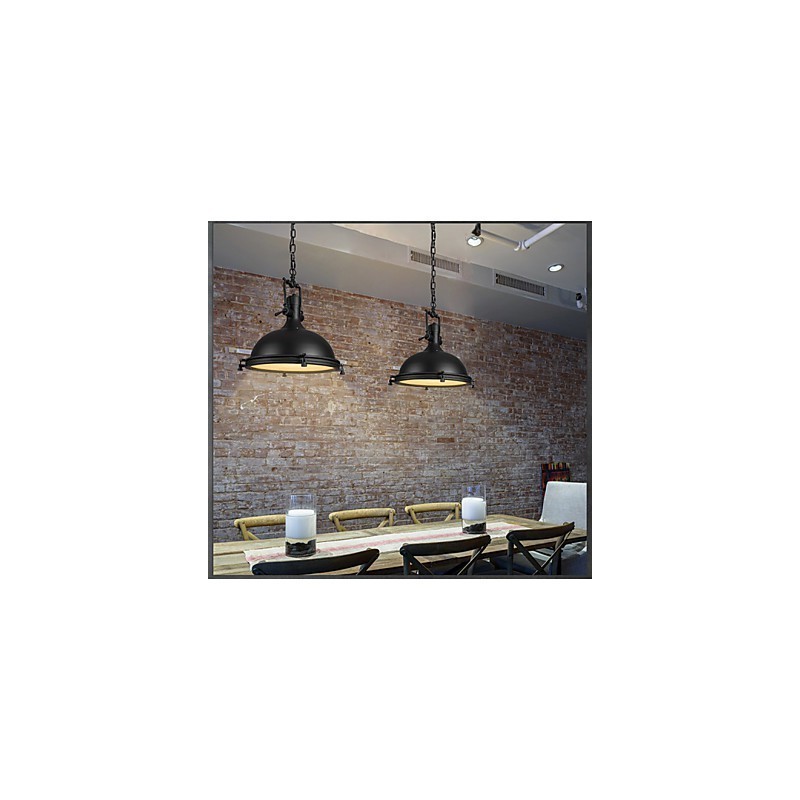 Luminária pendente industrial única, estilo loft, luminária pendente de metal vintage