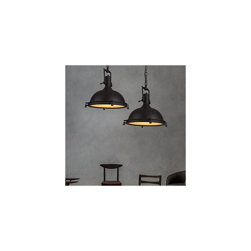Luminária pendente industrial única, estilo loft, luminária pendente de metal vintage