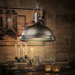Luminária pendente industrial única, estilo loft, luminária pendente de metal vintage