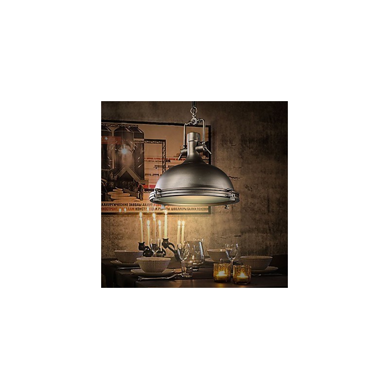 Luminária pendente industrial única, estilo loft, luminária pendente de metal vintage