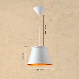 Luminária pendente de metal com pintura estilo vintage clássico rústico lodge mini