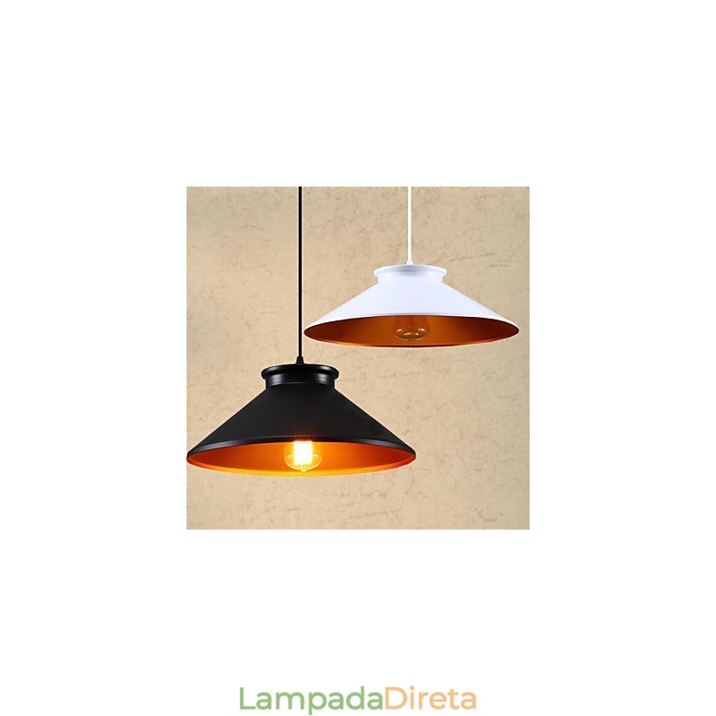Tradicional Vintage Retro Mini Estilo Pintura Metal Pendente Luz