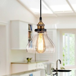 Tradicional Clássico Vintage Retro Country Globe Pendant Light