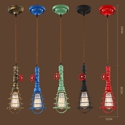 E26 Vintage Pendant Light Waterpipe Design Luzes