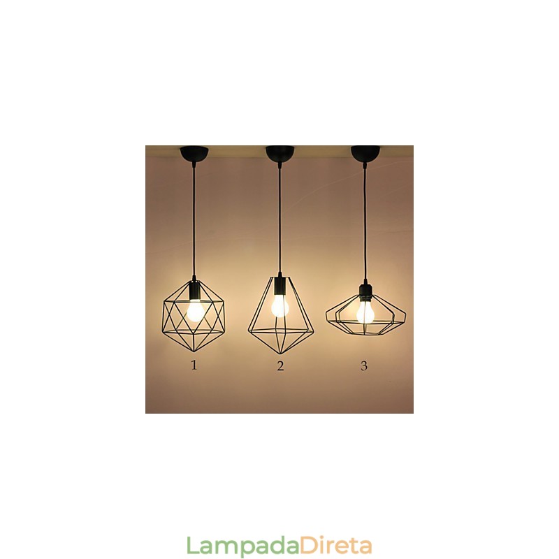 Luminária pendente de metal Country Designers