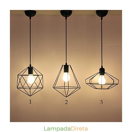 Luminária pendente de metal Country Designers Luminária pendente de metal Country Designers