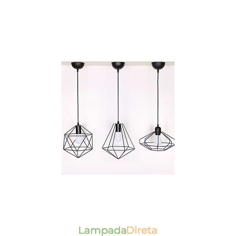Luminária pendente de metal Country Designers