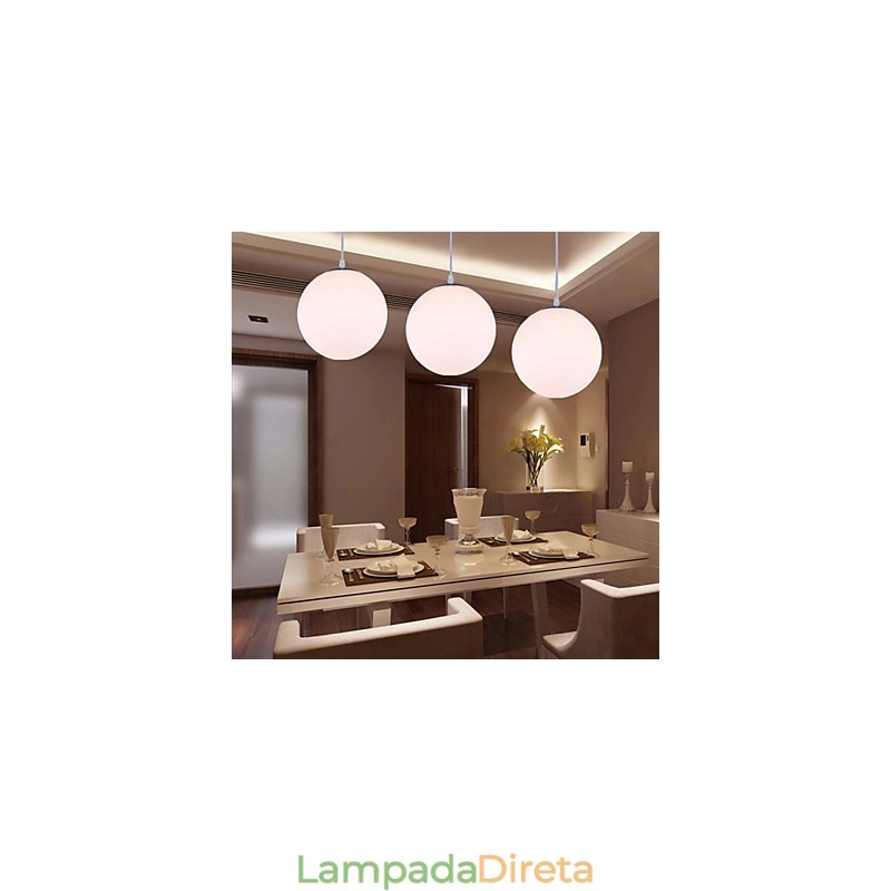 1 Luzes Luminária Pendente Contemporânea de Vidro